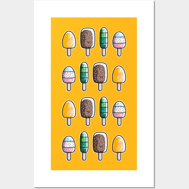 Fun Ice Lollies / Popsicles Wall Art by freeves